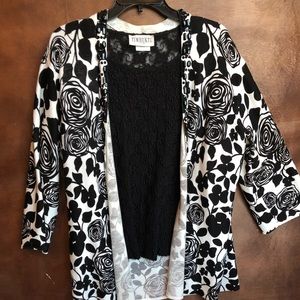 Chico’s black/white cardigan